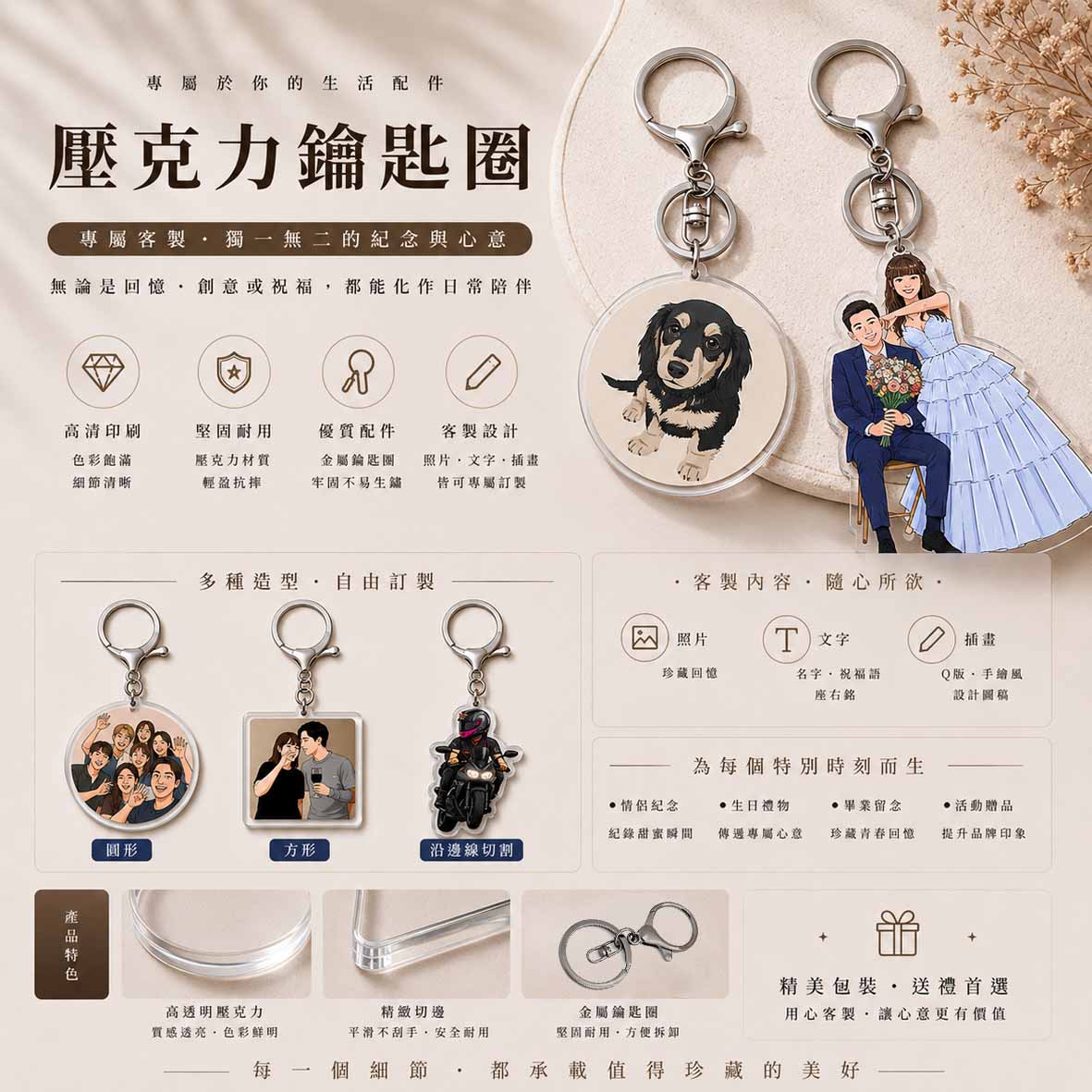 壓克力鑰匙圈