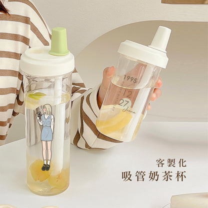 吸管冷飲杯